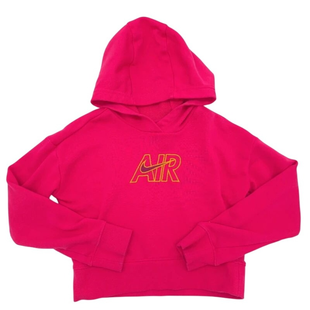 Nike Hoodie Girls Nike Air Graphic Pink Cropped Sweatshirt Size M